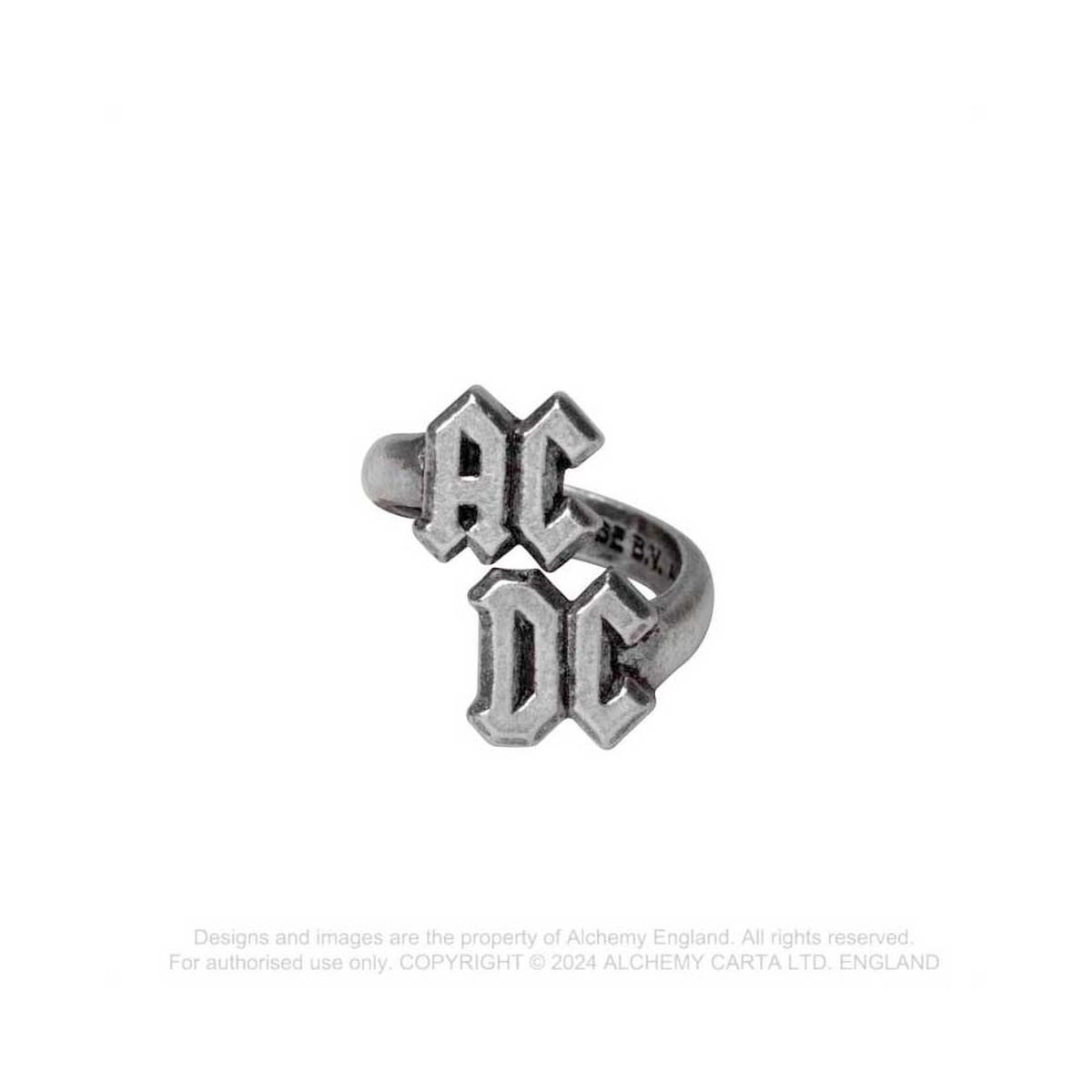 AC/DC AC/DC Ring Unisex Ring - zilverkleurig - S-M