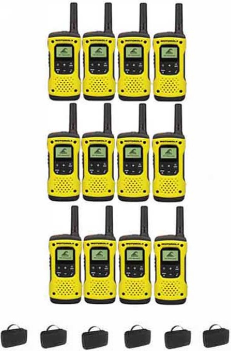 Set van 12 Motorola TLKR T92 H2O IP67 PMR446 Portofoons