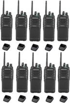 Set van 10 Kenwood TK-3701D IP55 Portofoon met tafellader