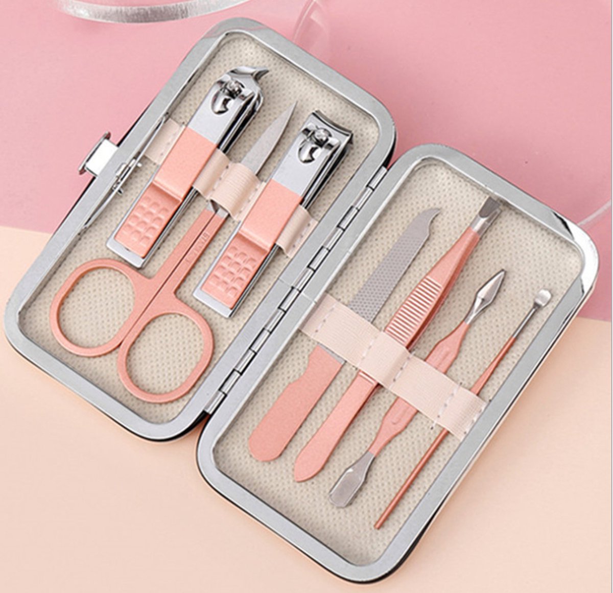 Goedkoopste Manicuresets voor dames & heren set van 7 stuks – Kwaliteits verzorgingsset Nagelknipper & Teennagelknipper, pincet Nagelkit – Perfect Cadeau voor alle gelegenheden