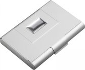 Visitekaartjes houder mannen & vrouwen - Kaarthouder Pasjes - Uitschuifbaar - Creditcardhouder RFID - Aluminium - Zilver
