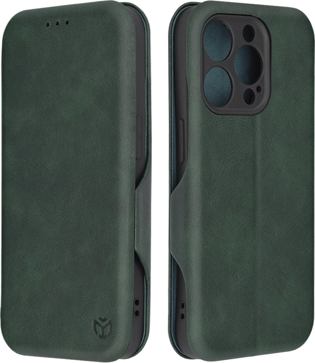 Techsuit Safe+ Book Wallet Case hoesje voor Apple iPhone 14 Pro - Donkergroen