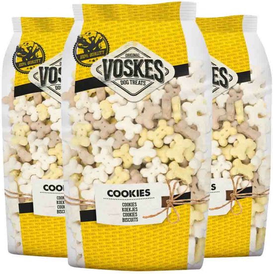 Voskes Mini Kluifjes Mix - 3 x 750 gr - Voordeelverpakking
