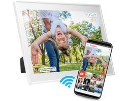 Denver Digitale Fotolijst 15.6 inch - XL - Full HD - Frameo App - Fotokader - WiFi - 16GB - IPS Touchscreen - PFF1515W
