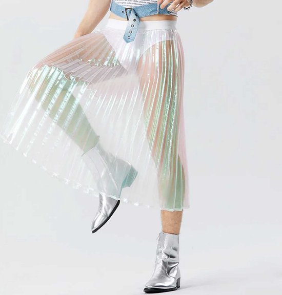 Le Chic kanten rok TRUTHY met kant bruin