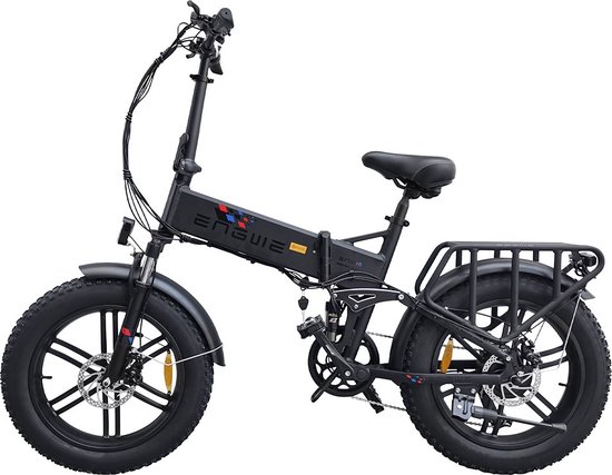 ENGWE Elektrische Fiets voor Volwassenen Elektrische Vouwfiets, 20''x4'' E- Bike, 48V 16AH Vervangbare Li-Ion Batterij, Kilometrage 50km-120km, 8 Versnellingen, Trapondersteuning (Grijs