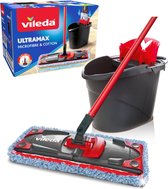 Vileda Ultramax Micro&Cotton Complete set - Vloerwisser mop met steel - Voor tegelvloeren