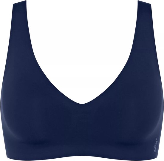 Donkerblauwe Sloggi ZERO Feel 2.0 Soft BH zonder model.