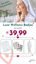 Wellness Pakket: Badjas Wafel M & Hamamdoek 90x165cm Zwart