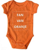 Oranje rompertje van biologisch katoen - 0-3 maanden - Fairtrade - Fan van Oranje - With a touch of Rose