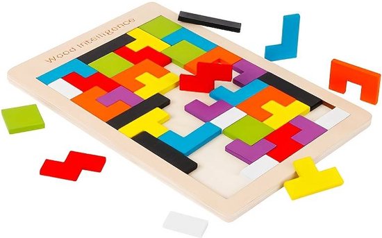 Foto: Woodydoody montessori speelgoed tangram vormen puzzel houten speelgoed tetris spel educatief puzzel voor ruimtelijk inzicht