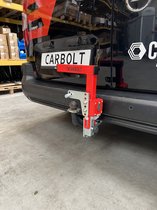 Carbolt 101 - Trekhaakslot combinatieslot met Aanhangwagenslot - Anti Inbraakslot - Rood - Flens Trekhaak
