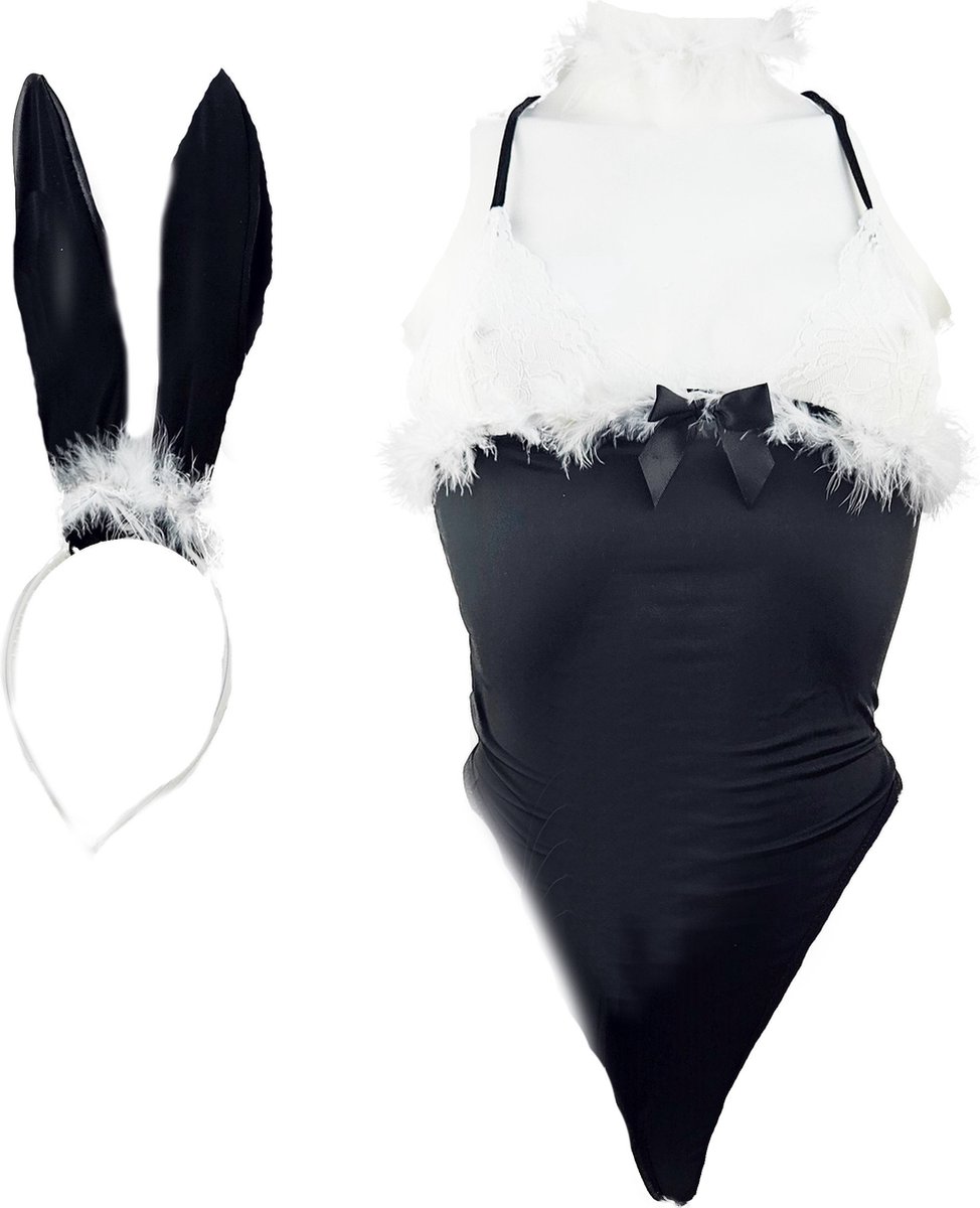 Goedkoopste BamBella ® Sexy Cosplay Rollenspel kleding - Onesize - outfit dames Sex bunny dieren pak Zwart