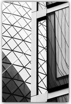 Roykes Art - Architectuur kunst op dibond 61x91 cm - Triangles & Lines - Decoratie woonkamer - Woondecoratie kleurrijk - Wanddecoratie - Kamer interieur decoraties - Muurdecoratie - Decoratieve accessoires