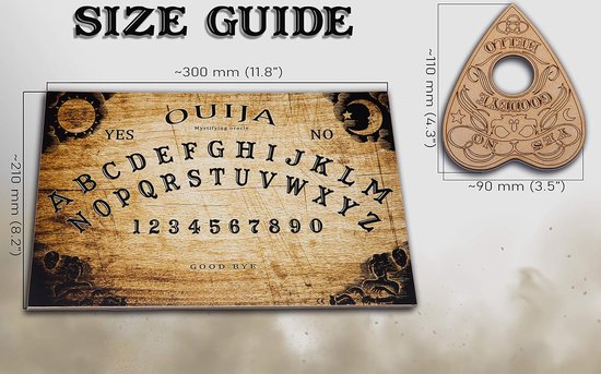 Ouija Bord Set van Hout, Metaphysisch Waarzegbord met Planchette