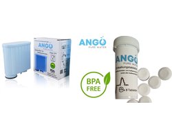 1x ANGO waterfilter filter vervanging voor Saeco & Philips AquaClean koffiemachine + 8 Reinigingstabletten BEPERKTE EDITIE. CA6707, CA6903, CA6903/00, CA6903/01, CA6903/10, CA6903/99. Incanto Serie™, Intelia Deluxe Serie™, PicoBaristo Serie™