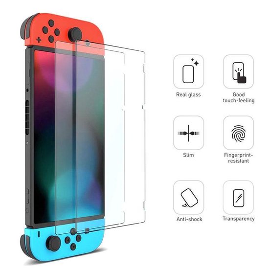 2 * Screen Protector 9H Gehard Glas Cover geschikt Voor Switch OLED