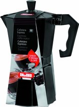 Percolator Bahia black 3 cups 150 ml aluminum - Koffiezetapparaat voor 3 kopjes - Handmatige percolator