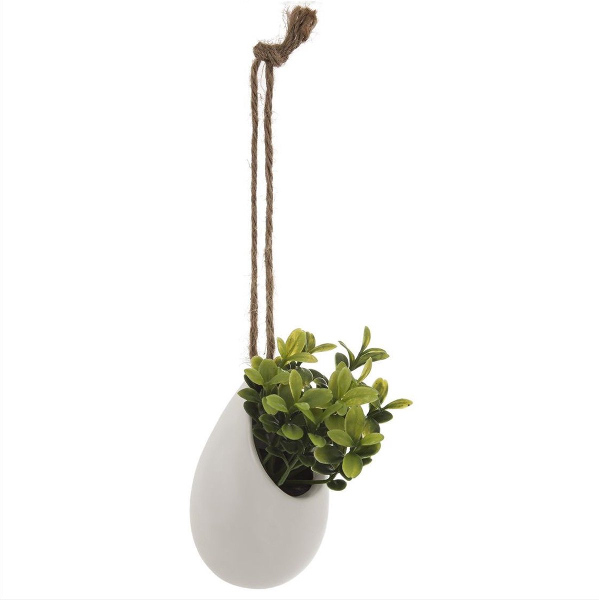 Kunstplant in decoratieve pot, hangend aan een koord, 13 cm