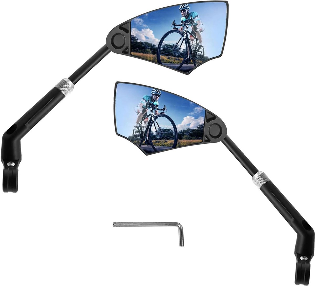Achteruitkijkspiegel, Fiets Spiegels Stuur Achteruitkijkspiegel,2 stuks