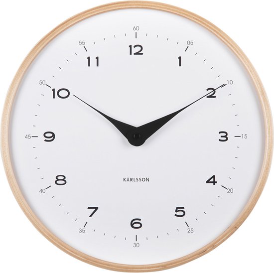 Karlsson Horloge Murale Osado Dome - Wit - Ø30cm - Horloge Murale Scandinave