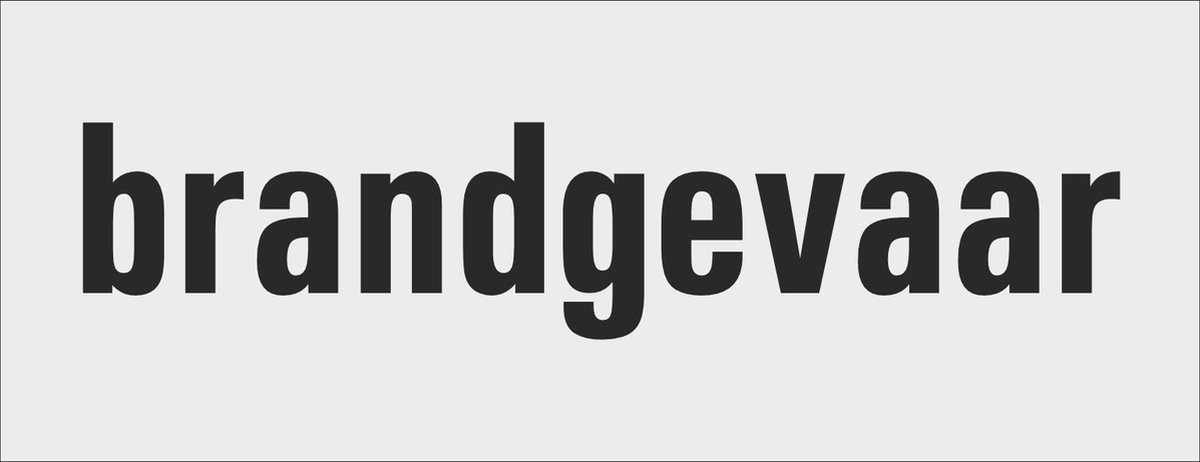 brandgevaar deurbordje - deur - tekstbordje - zelfklevend - geanodiseerd aluminium - 130 x 50 mm. - dikte 0,5 mm. - 5 jaar garantie!
