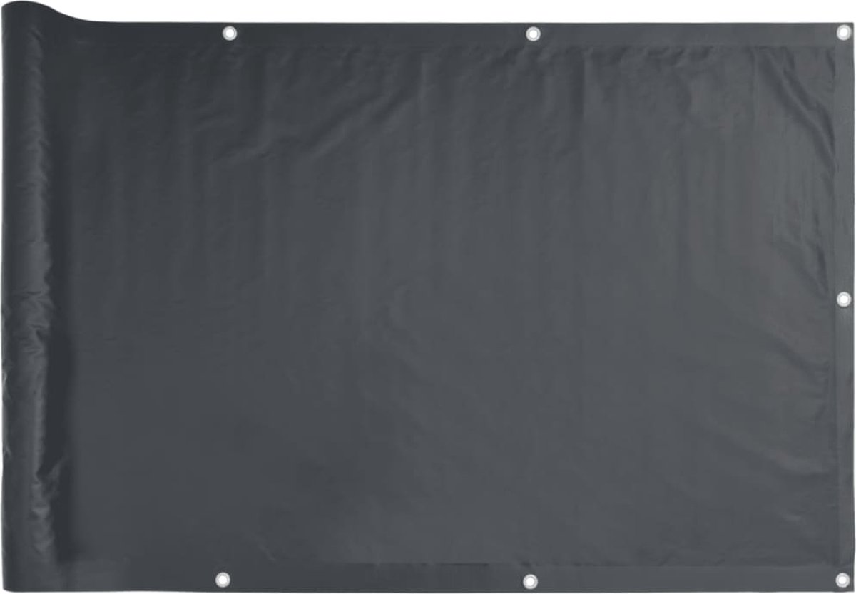 VidaXL Balkonscherm 600x120 cm PVC antracietkleurig