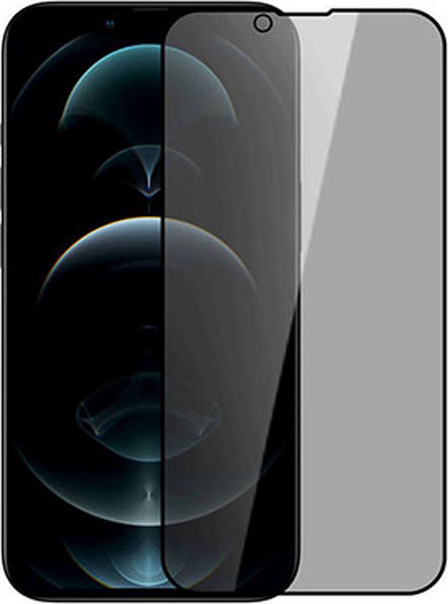 Screenprotector Geschikt voor iPhone 13 Pro 3D Privacy Screenprotector Glas Gehard Tempered Glass Full Cover - 3D Privacy Screenprotector Geschikt voor iPhone 13 Pro 3D Privacy Screen Protector Screen Cover - Met zwarte randjes - 3D Privacy