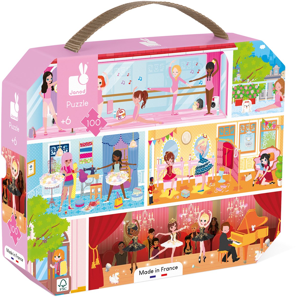 Janod koffer puzzel 100st | Dance Academy