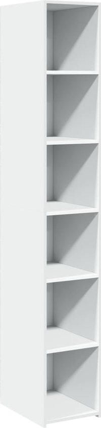 vidaXL Armoire haute 30 x 41 x 185 cm, finition bois blanc - Armoire haute - Armoires haut - Meuble haut pour salon