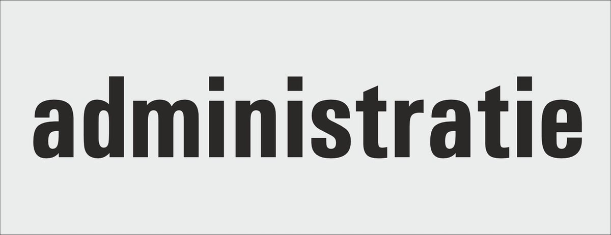 administratie deurbordje - deur - tekstbordje - zelfklevend - geanodiseerd aluminium - 130 x 50 mm. - dikte 0,5 mm. 5 jaar garantie