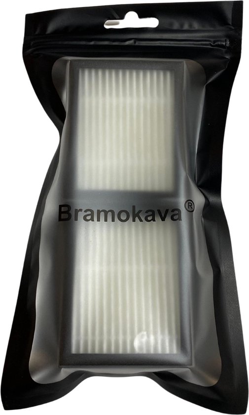 Bramokava® HEPA-filter in doorzichtige verpakking met ophangoog.