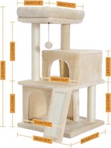 BTD- Grote Krabpaal Toren Condo Meubelen Kras Post Kat Springen Speelgoed Met Ladder Voor Kittens Huisdier Huis Spelen