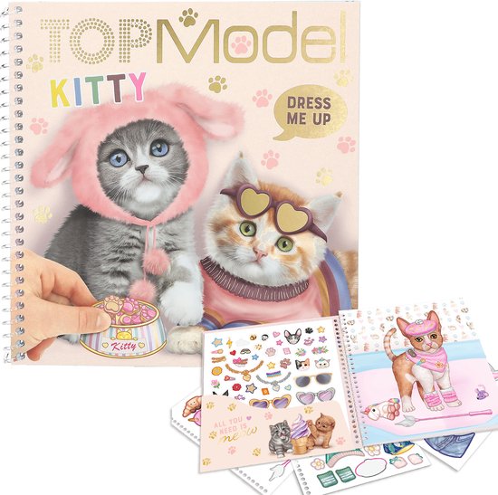 Foto: Depesche topmodel dress me up stickerboek kitty