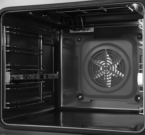 Poêle Céramique Amica avec câble triphasé connecté ACV605RN - Airfry - 50 cm B - Noir Mat