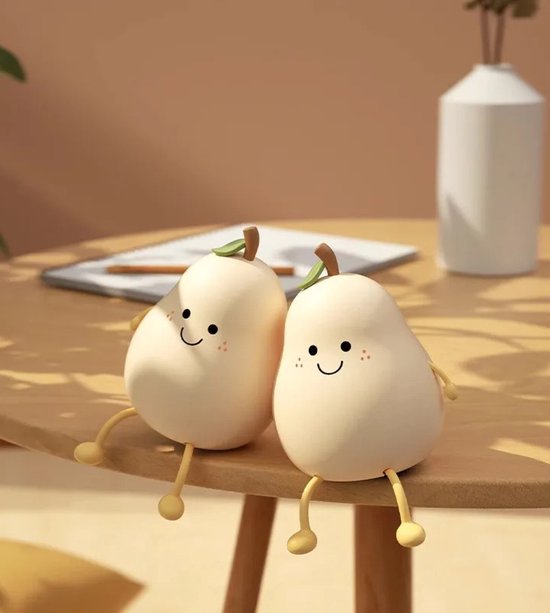 Nachtlampje Kinderen Peer - Nachtlampje baby - babykamer - LED - RGB - Timer - USB-C opladen - kinderkamer accessoires - kinderkamer lamp - babyshower - oplaadbare nachtlamp van Merkloos — afbeelding 4