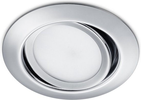 2x Rosé Gouden LED Inbouwspot Met Witte Rand - 5W - 3000K Warm Wit Glimmende Reflector Kantelbaar 83mm Energiezuinig