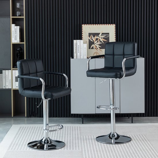 Modern Wooden Bar Stool with Footrest - Casual High Chair for Counter, Café, Kit