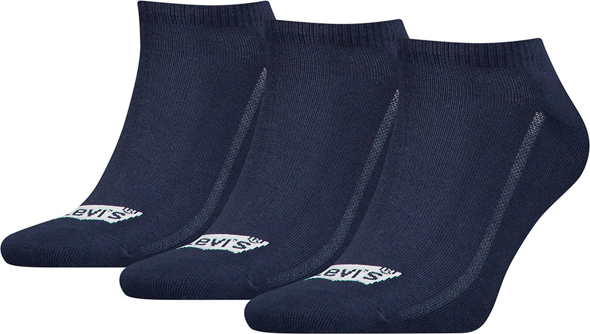 Levi’s 6-Pack Sneakersokken Gerecycled Katoen Heren Dames marine – 701224672 Blauw