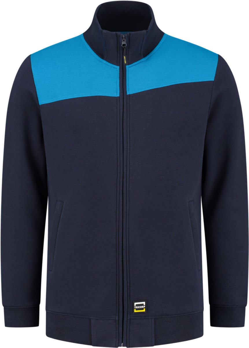 Tricorp 302014 Sweatvest Bicolor Naden - Inkt/Turquoise - 3XL