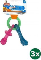 Nylabone puppy chew bijtring speen / bot puppyspeelgoed 3x Tot 7 kg