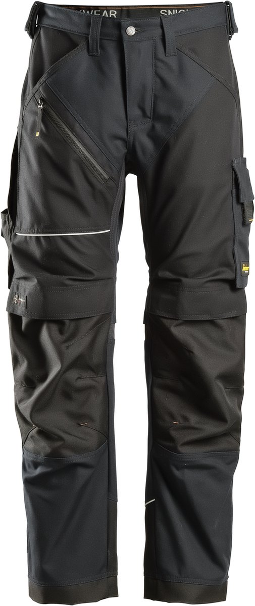 Snickers 6314 RuffWork, Canvas+ Werkbroek+ - Zwart/Zwart - 156