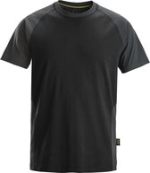 T-shirt bicolore Snickers 2550 - Zwart/Gris Grijs - M