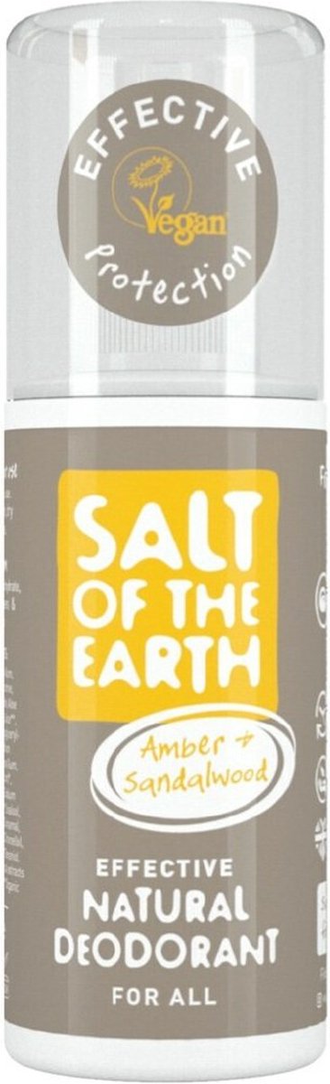 Goedkoopste Salt of The Earth Amber and Sandalwood Spray Deodorant 100ml