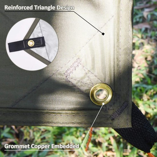 Campguru Tarp TC 3x4m - Waterdicht Grondzeil