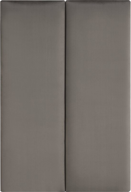 Panneaux muraux rembourrés Carpino set de 2 velours 90x30 cm gris foncé [neu.haus]