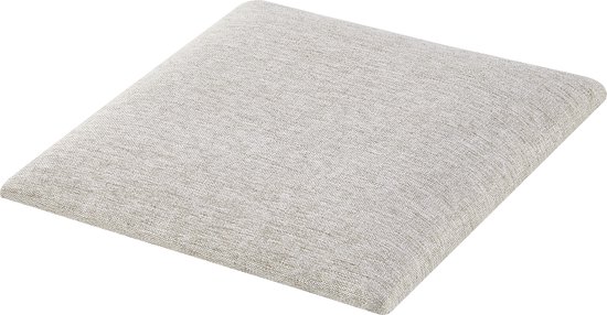 Panneaux muraux rembourrés Carpino lot de 4 tissu 30x30 cm gris [neu.haus]