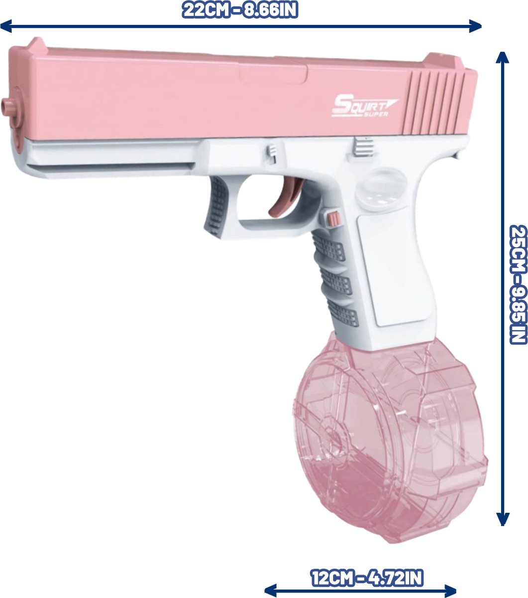 Nafilo Elektrisch Waterpistool Glock Roze Oplaadbaar Speelgoed voor in de Zomer