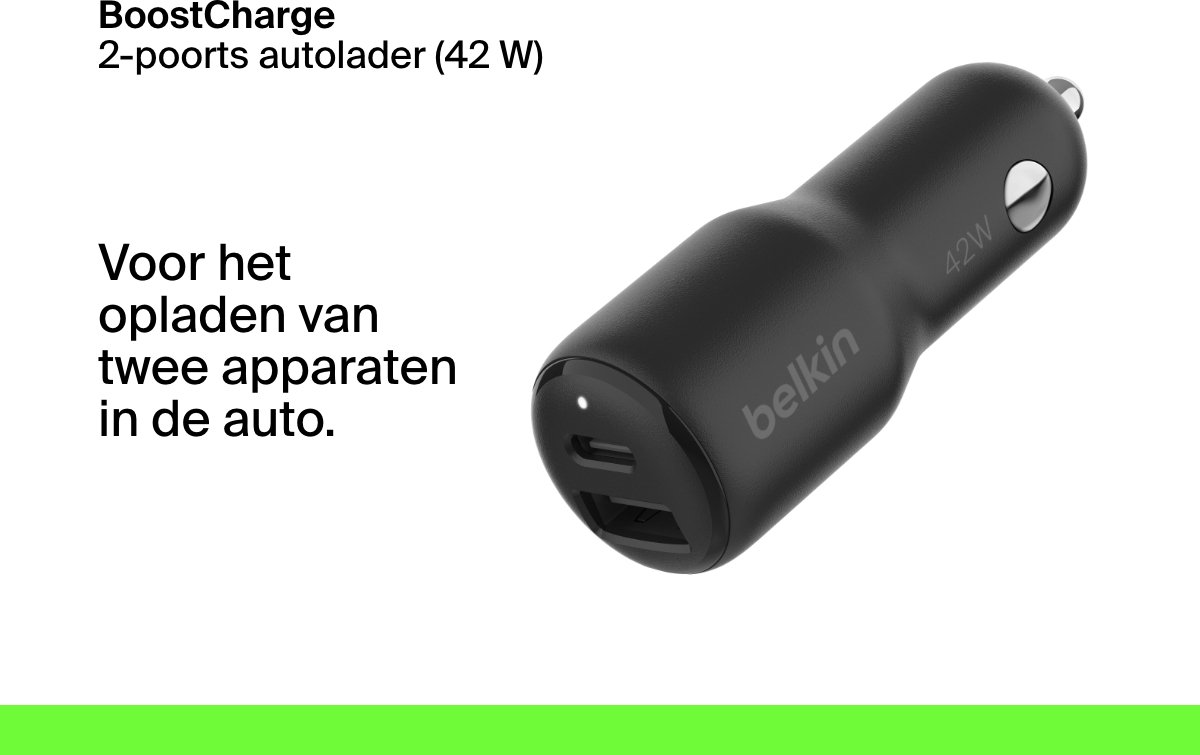 Belkin BoostCharge 42W - Snelle dual-port autolader thumbnail 8