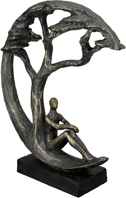 Casablanca - Sculptuur - Decoratieve figuur - Heart - Hart - Steinmetz - Poly - Bronskleurig - 37 x 19 cm